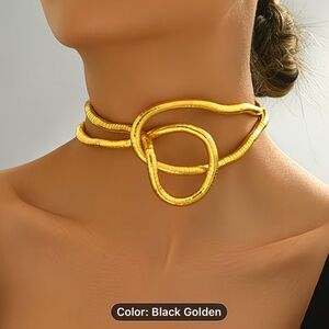 Elegant Gold Choker Necklace